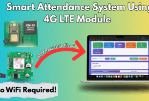 Smart Attendance System Using 4G LTE Module | HTTP Request to Cloud | No WiFi Required